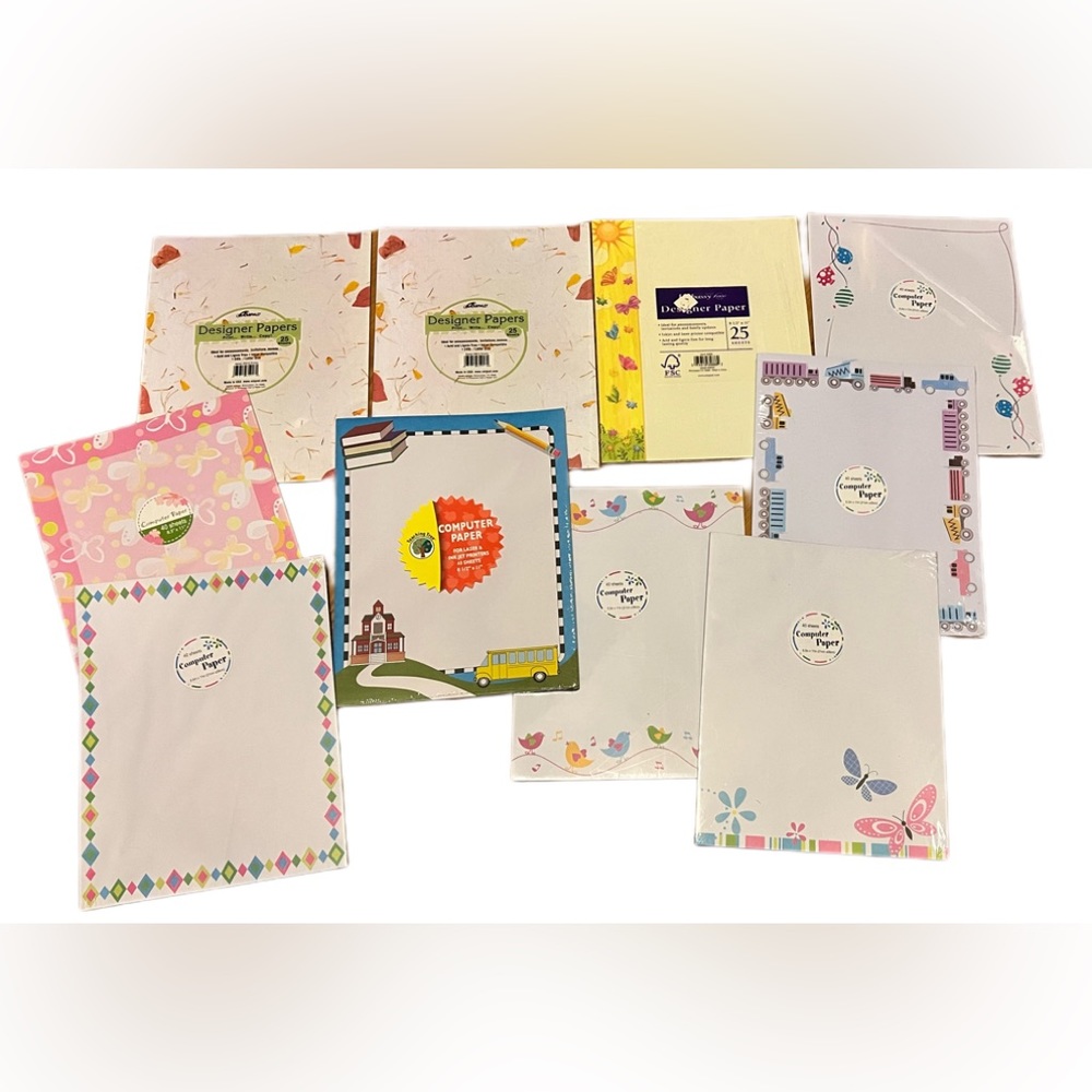 10 packs of decorative computer paper